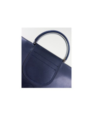 Mochila Azul de Senhora com Alça Metalizada