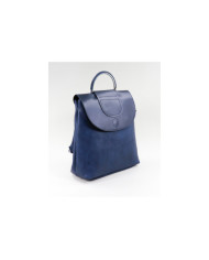 Ladies Blue Backpack with Metalized Handle