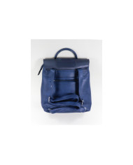 Ladies Blue Backpack with Metalized Handle