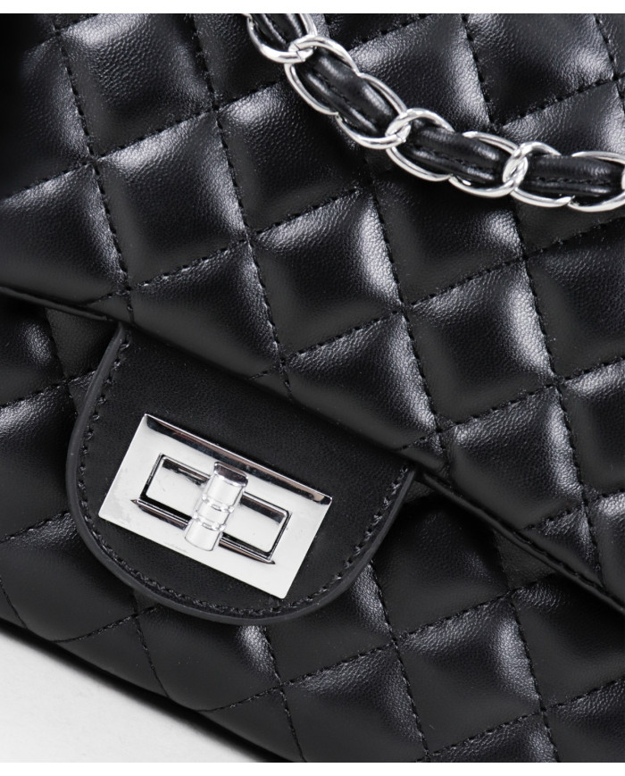 Lady's Black Suitcase with Chains