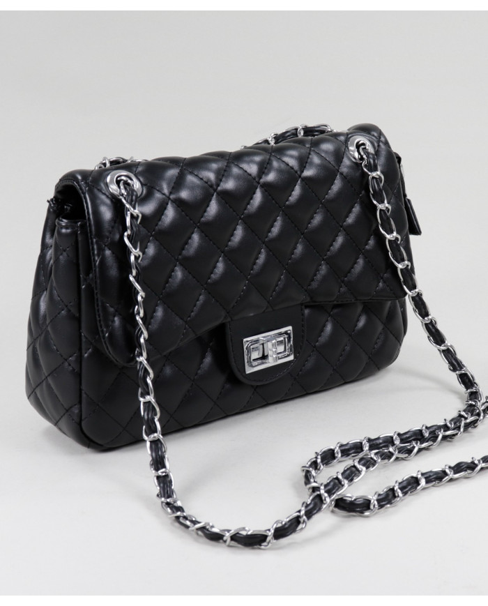 Lady's Black Suitcase with Chains