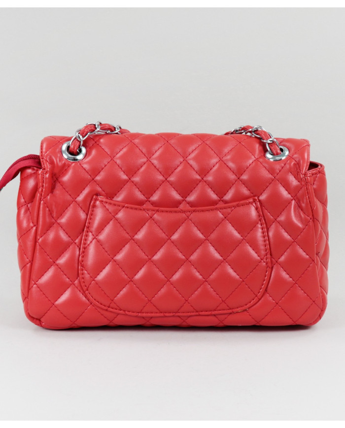 Red Lady Bag with Chains
