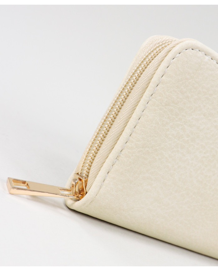 Carteira Pequena Bege de Senhora