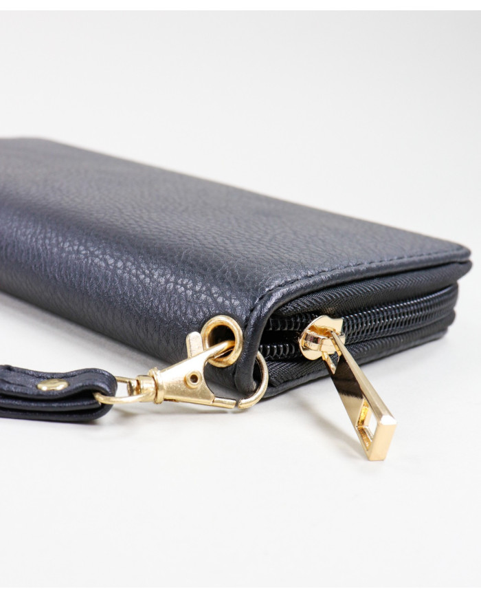 Wallet negro grande de las mujeres