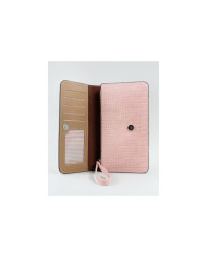Women's Pink Wallet with Removable Handle