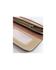 Women's Pink Wallet with Removable Handle