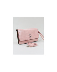 Women's Pink Wallet with Removable Handle