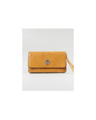 Women's Mustard Wallet with Removable Handle