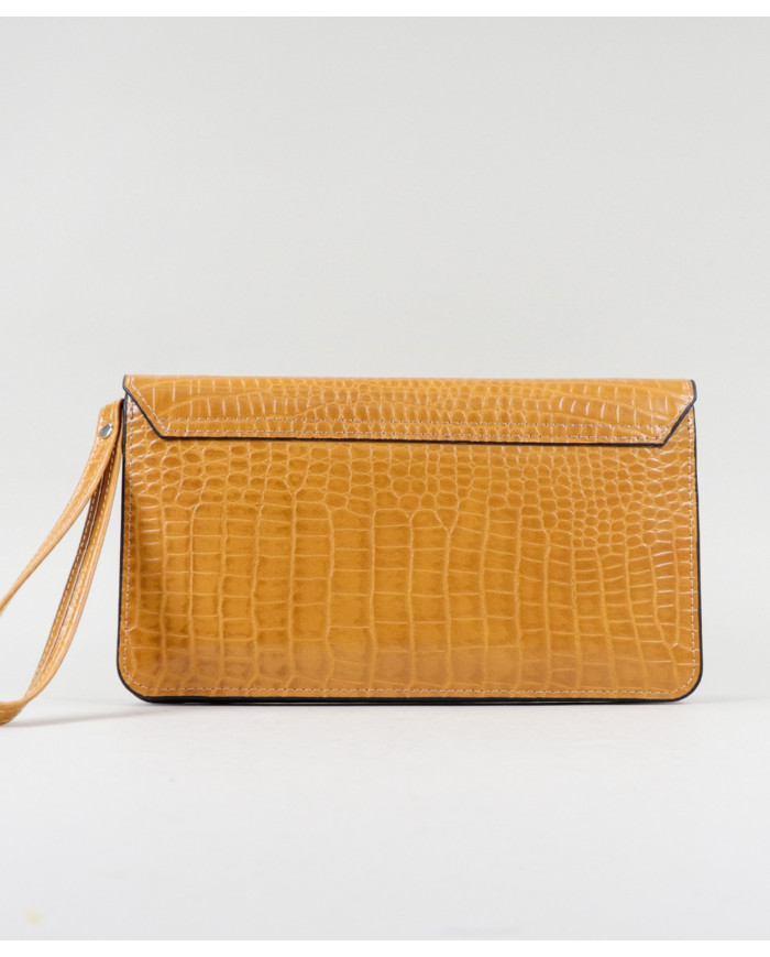 Women's Mustard Wallet with Removable Handle