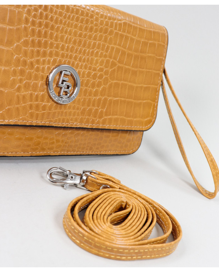 Women's Mustard Wallet with Removable Handle