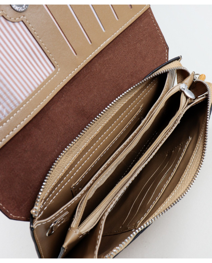 Women's Mustard Wallet with Removable Handle