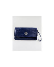 Women's Blue Wallet with Removable Handle