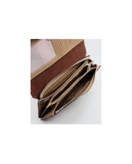 Women's Taupe Wallet with Removable Handle
