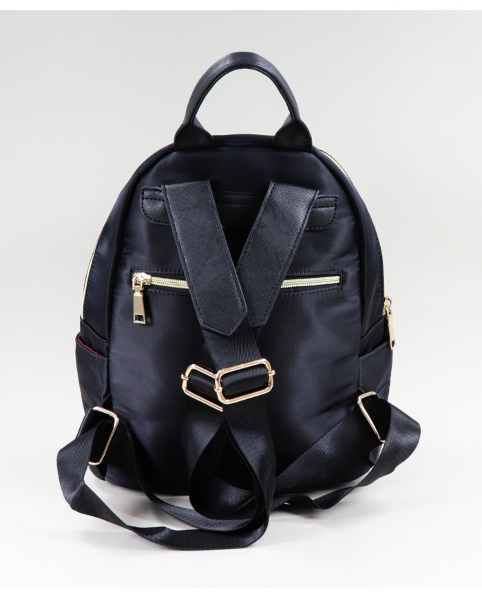 Mochila de nylon negro femenino