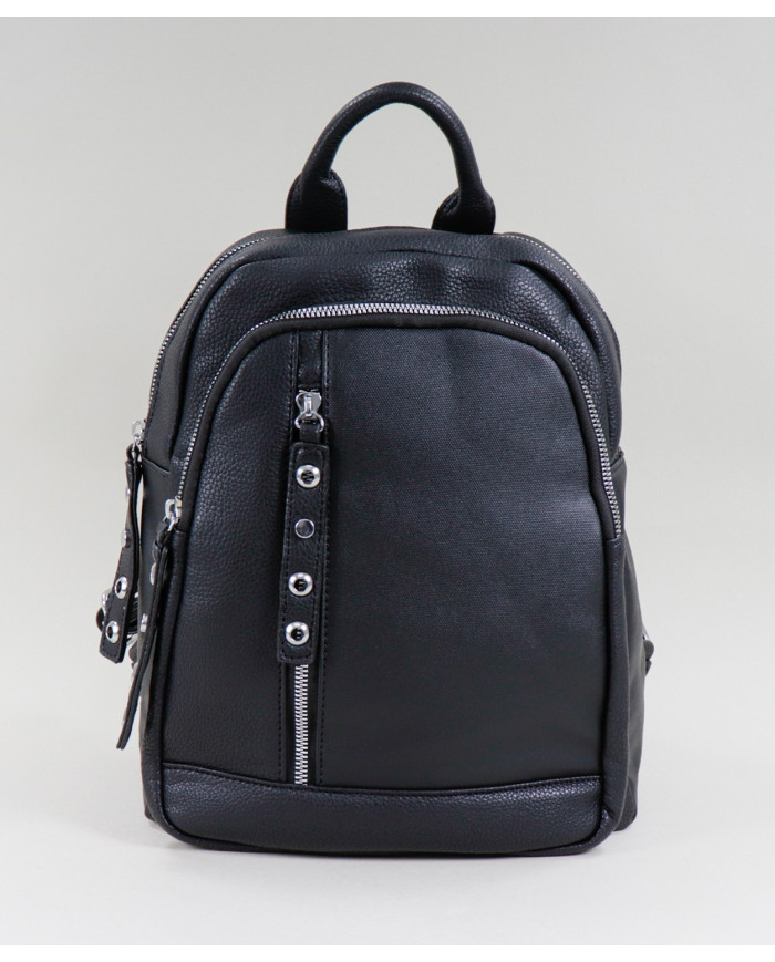 Damas Black Backpack con Tachas