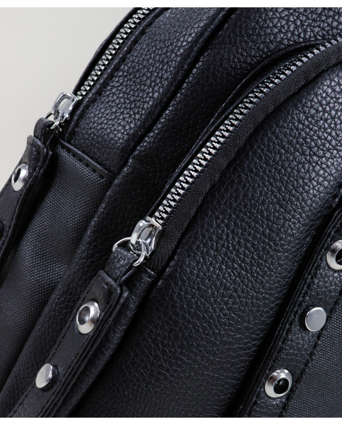 Ladies Black Backpack with Tachas