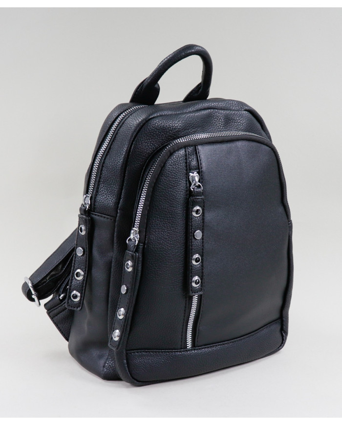 Damas Black Backpack con Tachas