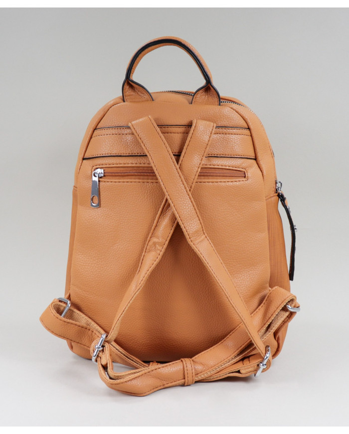 Damas Camel mochila con Tachas