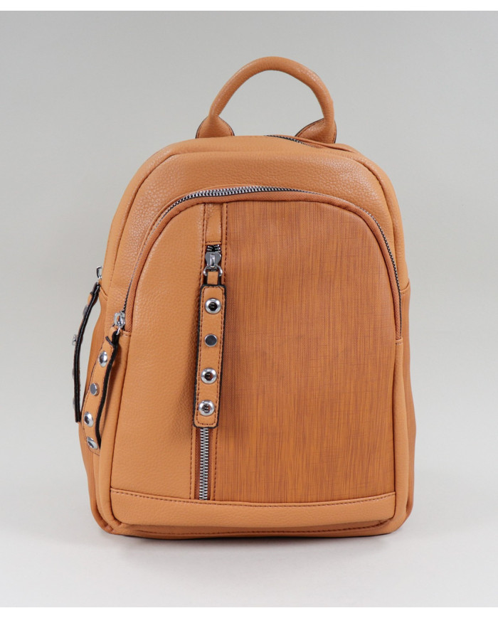 Damas Camel mochila con Tachas