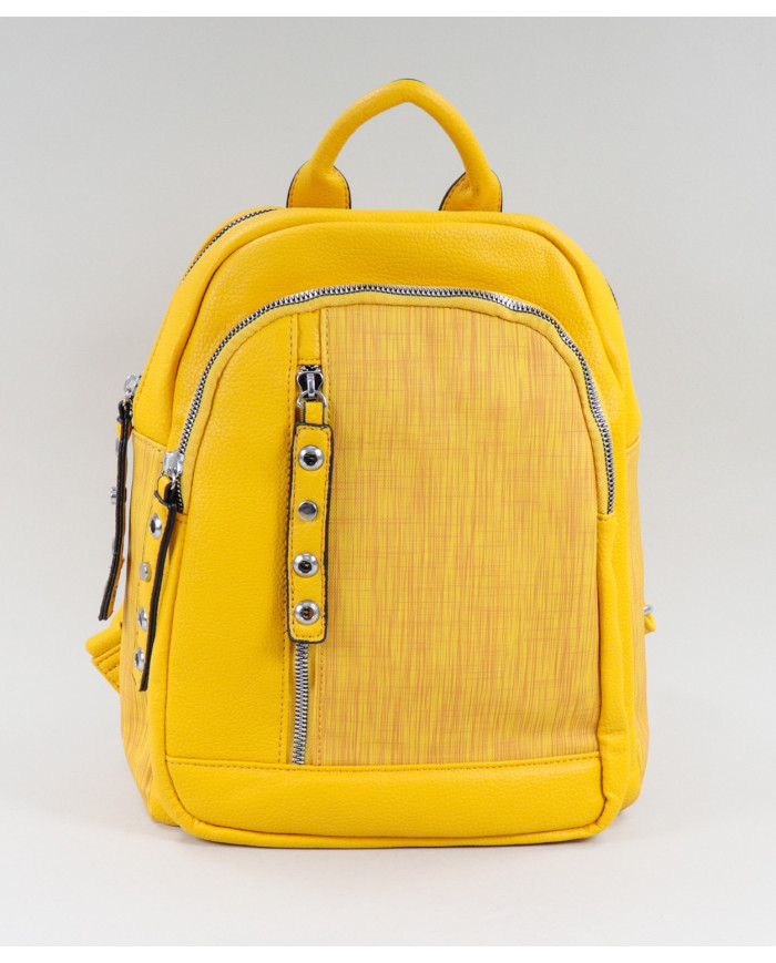 Damas Mochila amarilla con Tachas