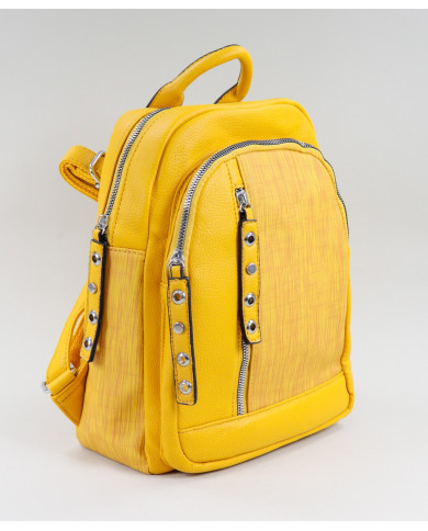 Ladies Yellow Backpack with Tachas