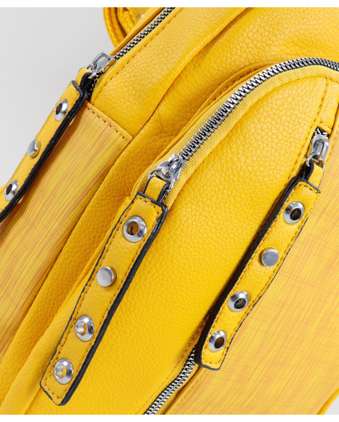 Ladies Yellow Backpack with Tachas