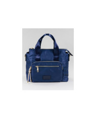 Mala Azul Nylon de Senhora com Bolso Frontal
