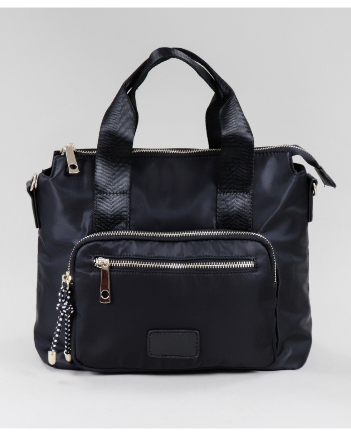 Women's Black Nylon Case with Front Ball