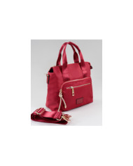 Mala Vermelha Nylon de Senhora com Bolso Frontal