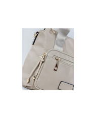 Mala Taupe Nylon de Senhora com Bolso Frontal