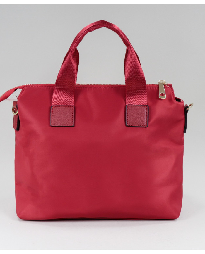 Mala Vermelho Nylon de Senhora com Bolso Frontal