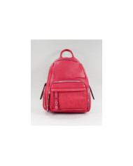 Mochila Vermelha com Bolso Frontal e Tachas