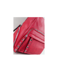 Red Backpack with Front Ball and Tachas