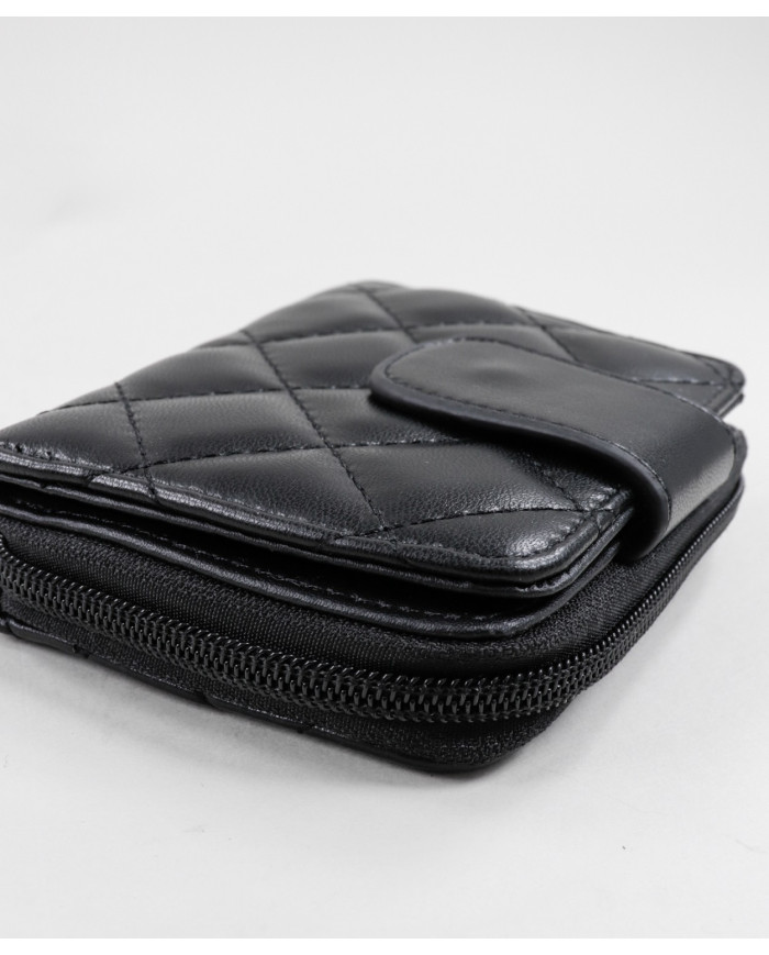 Padded Black Wallet Female