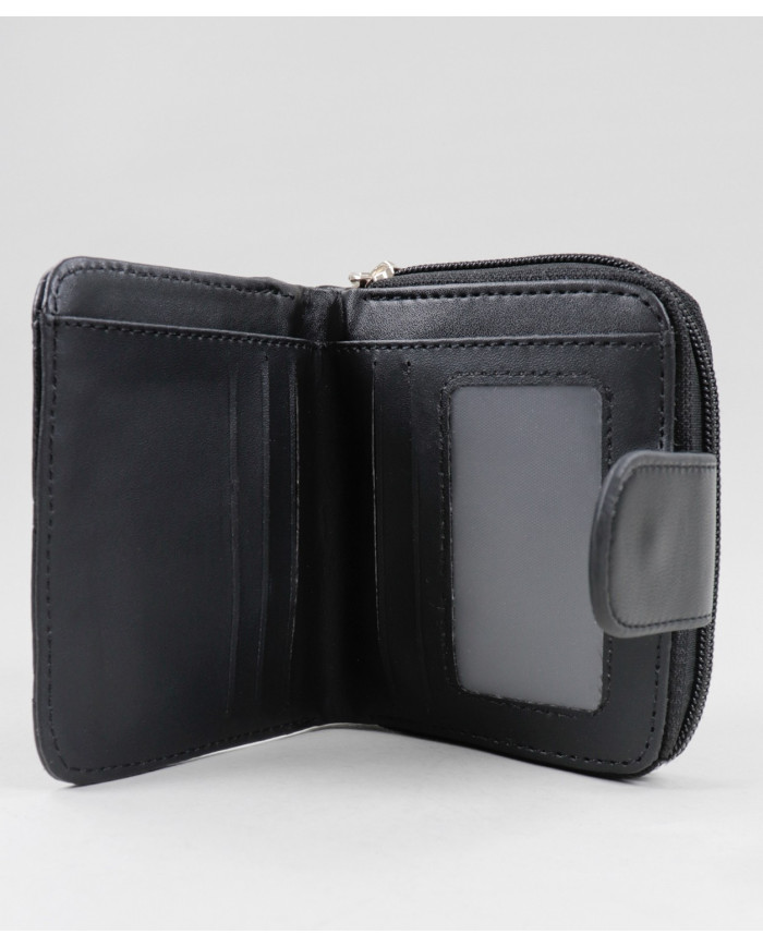 Padded Black Wallet Female