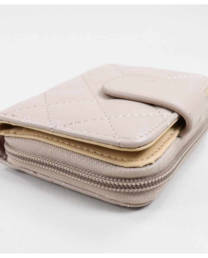 Padded Taupe Wallet Female