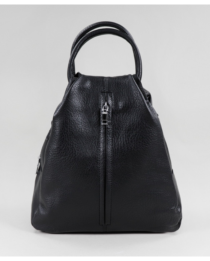 Mochila Preta Feminina com Fecho Frontal