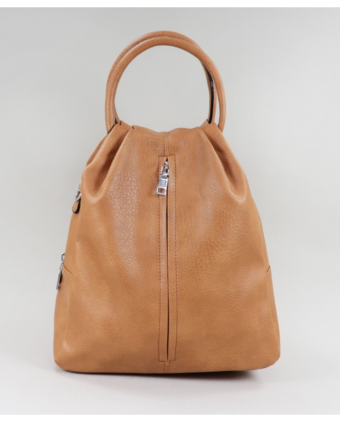 Women's Camel Backpack with Front Clasp
