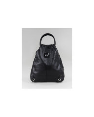 Women's Black Backpack with Front Hook