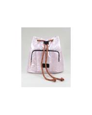 Padded Pink Backpack with Adjustable Cord
