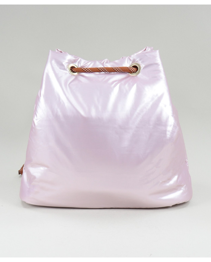 Padded Pink Backpack with Adjustable Cord