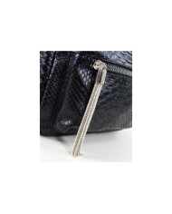 Mochila Preta de Senhora Ginova com Berloque Brilhante