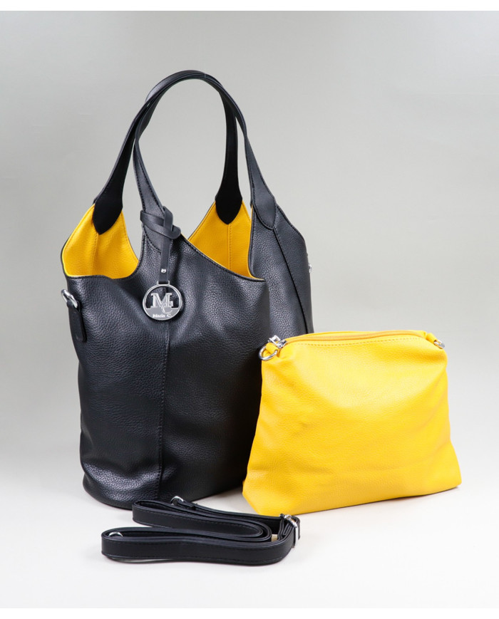 Mala negra de la dama reversible