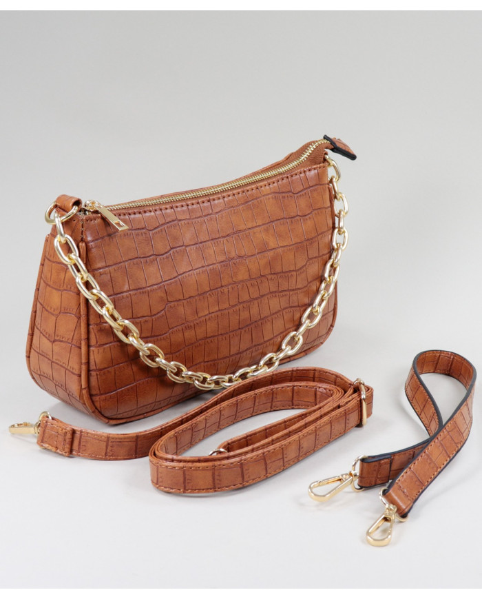 Lady Camel Bag with Chain Handle