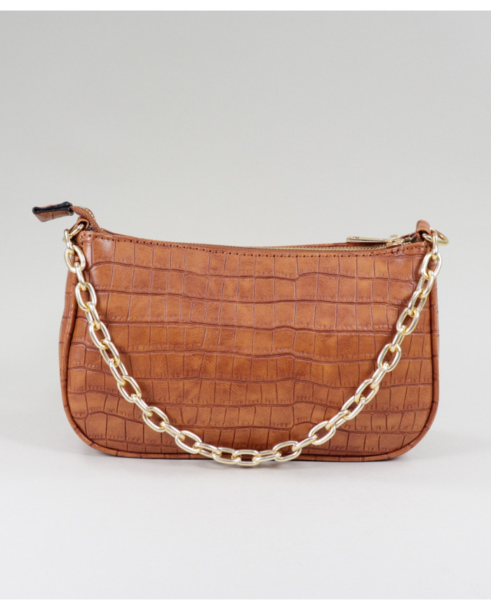 Lady Camel Bag with Chain Handle