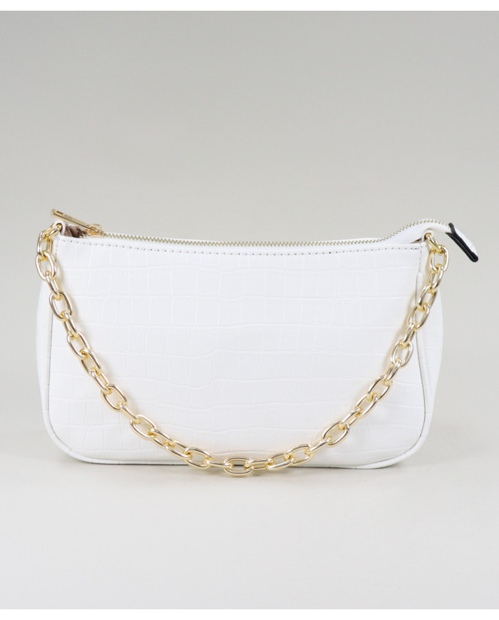 Lady's White Suitcase with Current Handle