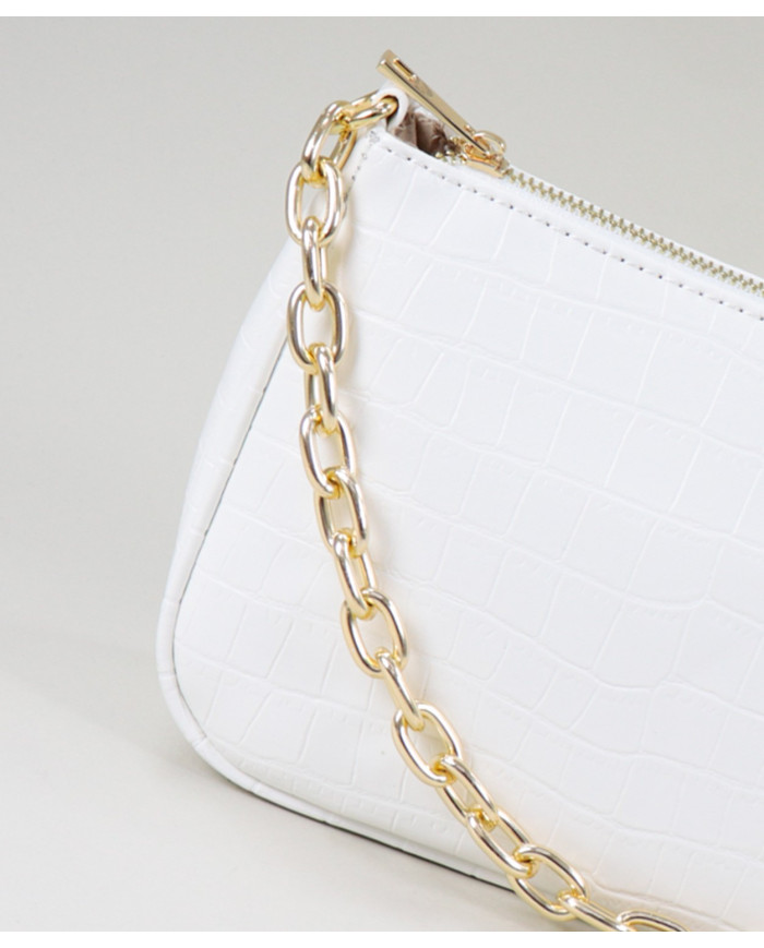 Lady's White Suitcase with Current Handle