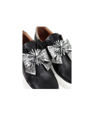 Black Lady Ginova shoes with Silver Lace