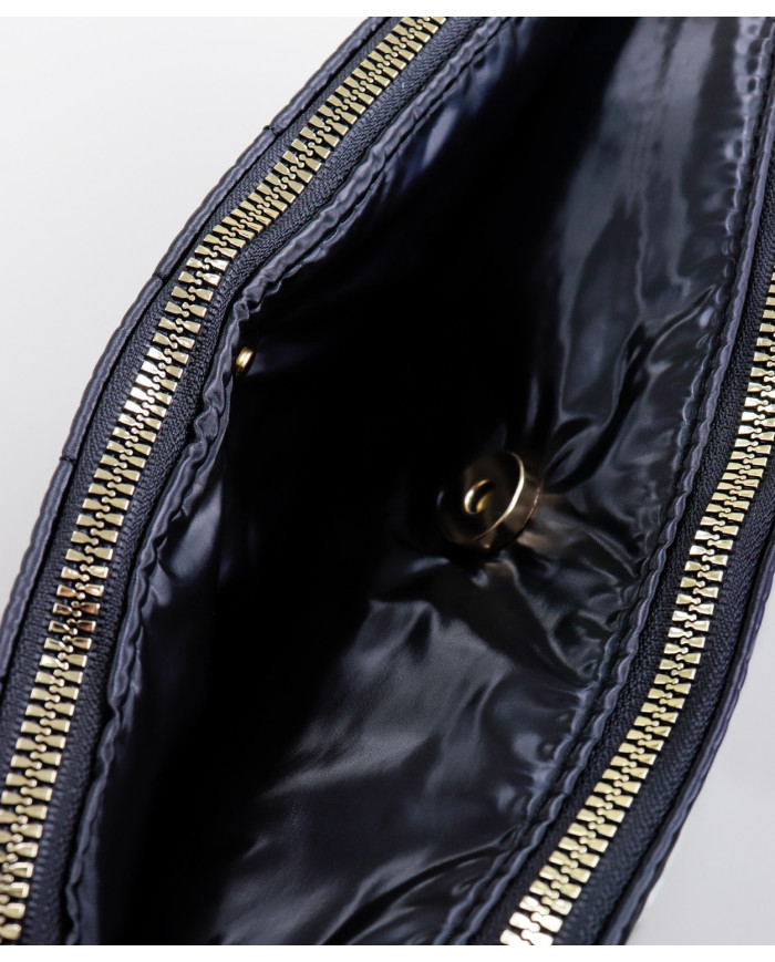 Lady's Quilted Black Mala