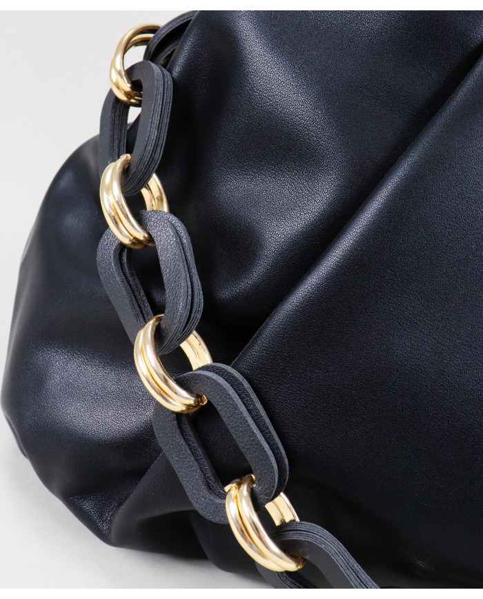 Ladies Black Suitcase with Decorative Chain